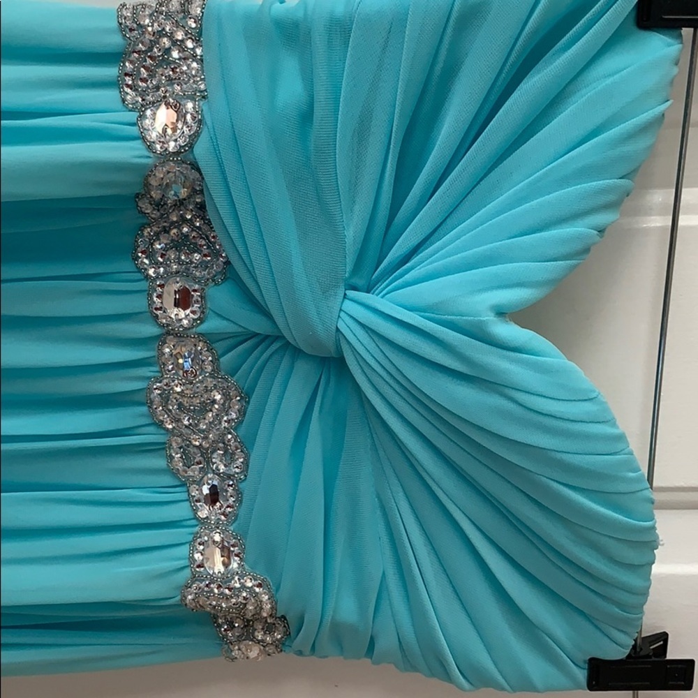 City Triangles Formal Prom Dress Aqua - Picture 2 of 4